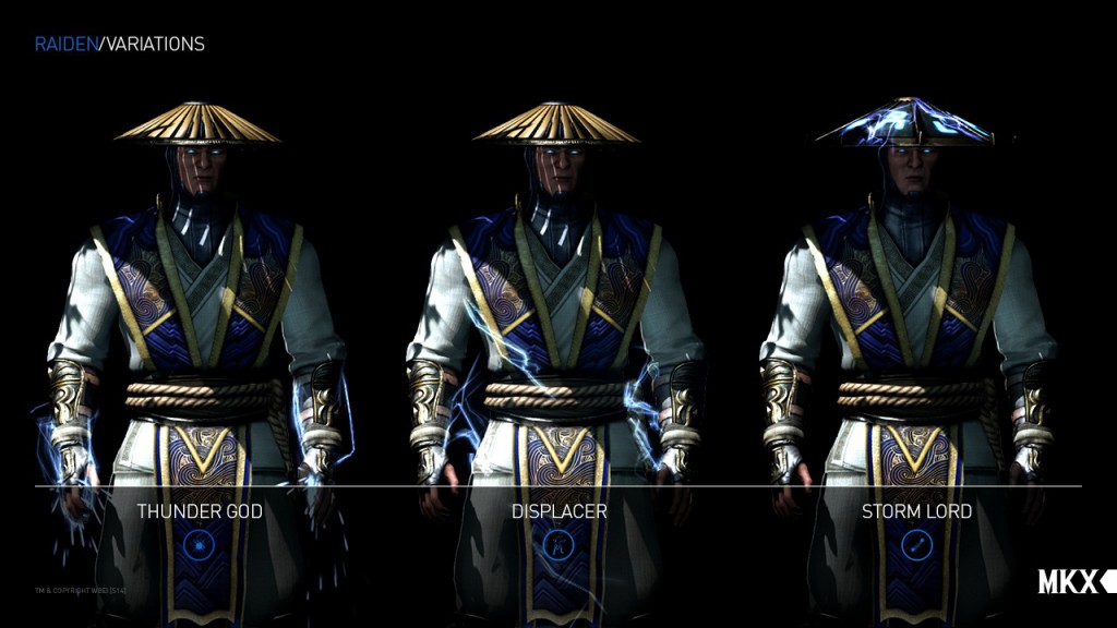 MortalKombatX_RaidenVariations